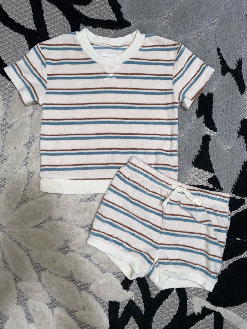 Little Planet Terry Cloth Top and Bottom Matching Set Baby 18 Months